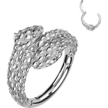 Piercing Šperky4U Ocelový kruh - helix / cartilage piercing had - SG112ST-1208