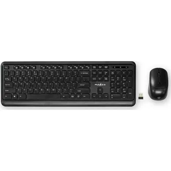 Sada Myši a Klávesnice | Bezdrátové KBMCW100BKUS Nedis