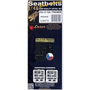 Plastikový model HGW 1/48 Seatbelts Zlin Z-126 Trener (laser)