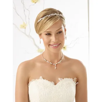 Čelenka Bianco Evento Svatební čelenka do vlasů z krystalů a perel D-36
