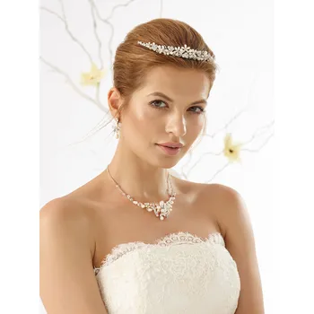 Čelenka Bianco Evento Svatební čelenka do vlasů z krystalů a perel D-33