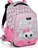 Bagmaster Lumi školní batoh 23 l, růžový/šedý s kočičkou