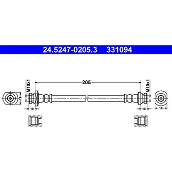 Brzdová hadice Brzdová hadice ATE 24.5247-0205.3