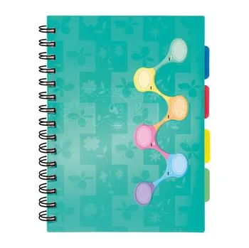 Argus Spirálový blok s rozřaďovačem zelený A5