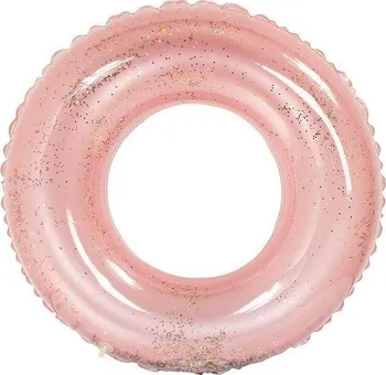 Nafukovací kruh KiK P908B růžový s třpytkami 90 cm