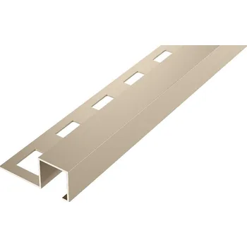 Stavební profil SP8/1 ukončovací lišta Q, čtvercová, ACARA, hliník lakovaný béžová, 11 mm, 2,5 m