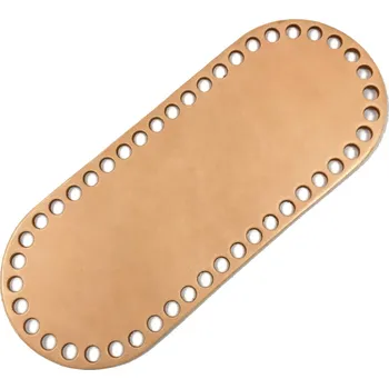 MMboutique Kožené dno na kabelku 30x12 cm natur