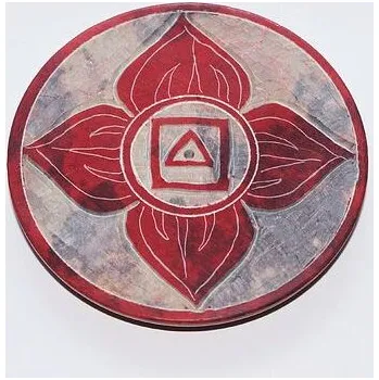 Vonná tyčinka Stojánek na tyčinky/mastek /1.č.Muladhara - červený