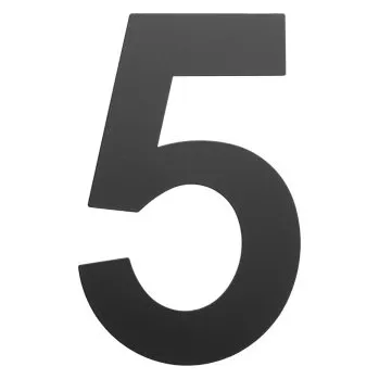 Cobra Číslice na dveře 15 cm (černá - fasádní) Varianta: Pětka