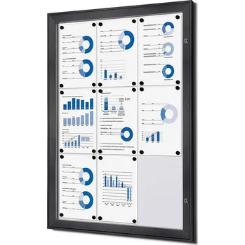 Jansen Display Vnitřní uzamykatelná vitrína základní 9xA4 Antracit Množství: Od 10 ks