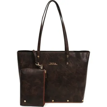 Dámská kabelka Doca 12078 - tmavě hnědá