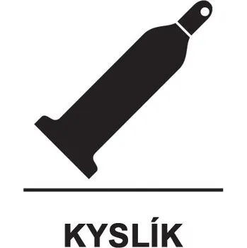 Značka KYSLÍK, samolepicí fólie, 148 × 210 mm