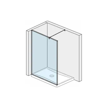 Sprchové dveře Jika Pure - Skleněná stěna boční, 1300x2000 mm, s úpravou Jika Perla Glass H2674240026681