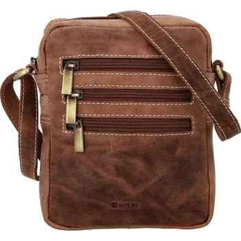 Pánská aktovka Pánská kožená taška přes rameno Diviley Kley - hnědá