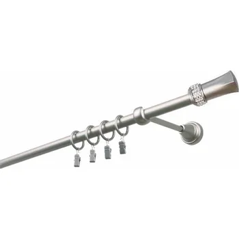 Garnýž kovová 150 cm jednořadá 19 Pluton crystal satina