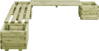 Zahradní lavice vidaXL Zahradní lavice s truhlíkem 196 cm borové dřevo