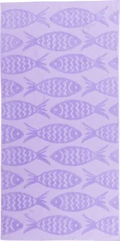 Textilomanie Ryby plážová osuška 70 x 140 cm fialová