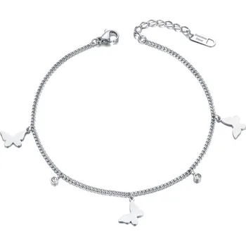 Řetízek B-TOP Řetízek na nohu z nerezové oceli MOTÝLCI