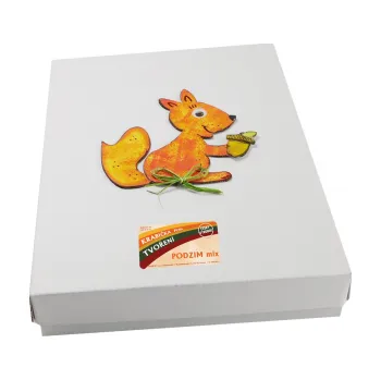 Dárková krabička Tvořivá krabička - Podzim - veverka