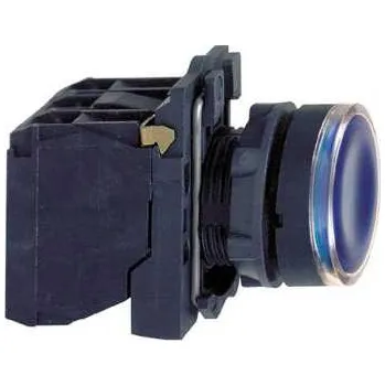 Stavebniny Schneider xB5AW36B5 Ovládač stiskací prosvětlený,lícující,1 Z+1V,24V-modrý