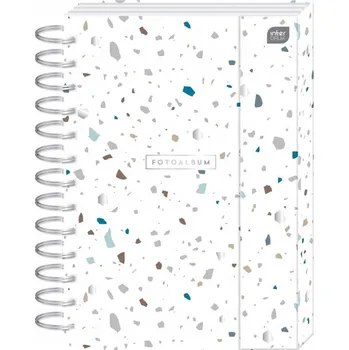 Fotoalbum Fotoalbum kroužkové B5 25listů INTERDRUK Magnetic Closure Terazzo