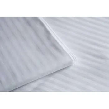 Povlečení Caretrade Povlak na peřinu 140 x 200 cm, 210tc, 0,5 cm proužek, bílá, hotelová obálka