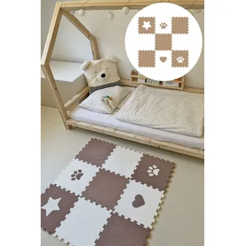 Minideckfloor podlaha 9 dílů - srdce, tlapka a hvězda 220155