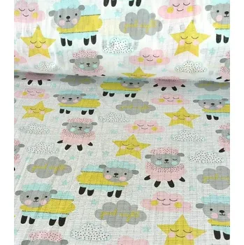 Metráž látka plenkovina jednoduchá ovečky | RTex