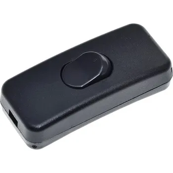 vypínač Šňůrový vypínač černý KCD1-112 průchozí (250V/2A)