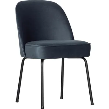 Jídelní židle WOOOD Šedomodrá sametová jídelní židle Tergi