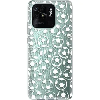Pouzdro na mobilní telefon Odolné silikonové pouzdro iSaprio - Football pattern - white - Xiaomi Redmi 10C