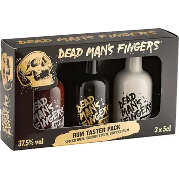 Rum Dead Man's Fingers Taster Pack Spiced, Coconut a Coffee Rum 37,5 % 3x 0,05 l