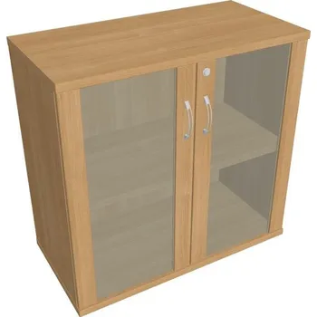 Kancelářský vozík HOBIS kancelářská policová skříň - SZ 2 80 02, zámek Huwill, dub + doprava zdarma