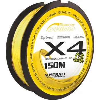 Mistrall šňůra Shiro braided line X4 0,10mm 150m fluo