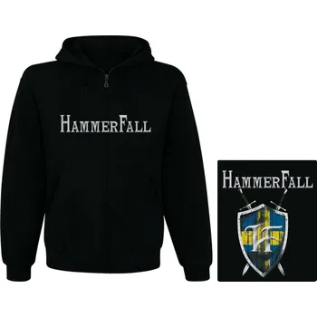 Pánská mikina mikina s kapucí a zipem Hammerfall - Shield