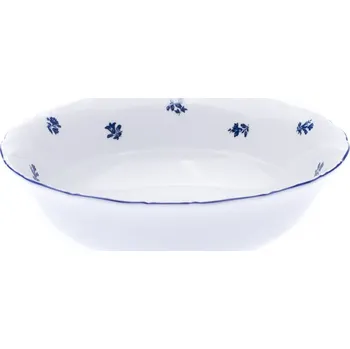 Thun Rulak Zettlitz Mísa kompotová, 19 cm, Ophelia, modrá házenka, porcelán Thun RZ