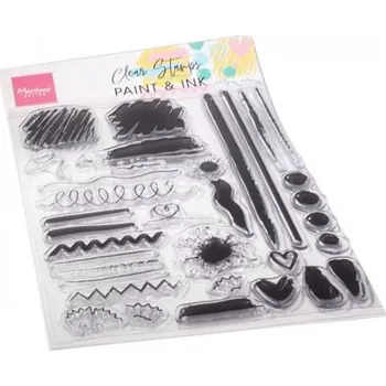 Dětské razítko Marianne Design Mixed media vzory - silikonová gelová razítka sada (34ks)