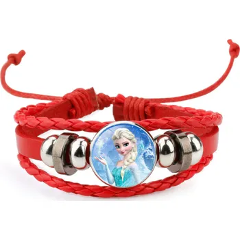 Náramek Načančaná.cz Dětský kožený náramek Princezna Elsa II