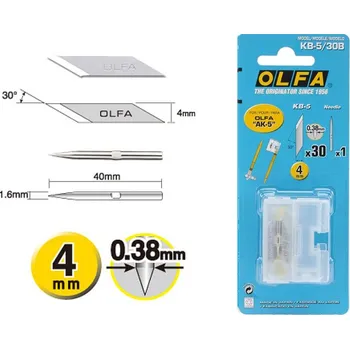 Pracovní nůž Náhradní čepele OLFA KB-5/30 pro skalpel AK-5 (30ks)