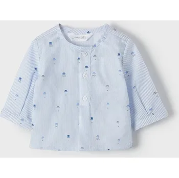 Chlapecká košile Chlapecká košile s dlouhým rukávem Mayoral 1183 modrá pruh Rozměr: 12 měsíců, 80 cm