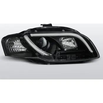 Přední světlomet Přední světla, AUDI A4 B7, 2004-2008, TUBE LIGHTS ČERNÁ TRU DRL (57.LPAUB5)