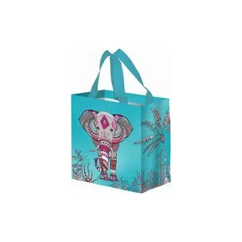 Nákupní taška Nákupní taška na pamlsky Slon 10 l 27 x 25 x 15 cm tyrkysová