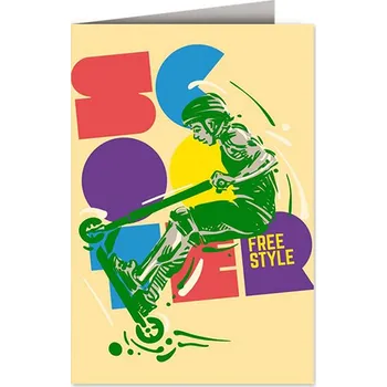 Narozeninové přání chlapecké Koloběžka