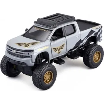 autíčko Maisto Chevrolet Silverado Z71 (2019) 4x4 Rebels, šedé