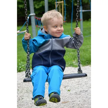 Chlapecká bunda Fantom Softshellová bunda s FLEECEM - světle modrá-tmavě šedý melír-modrá KONFEKČNÍ VELIKOST: 86