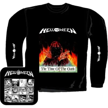 Pánské tričko triko s dlouhým rukávem Helloween - The Time of the Oath černá