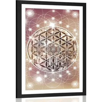 Plakát Dovido Plakát s paspartou okouzlující Mandala
