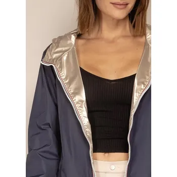 Dámský kabát Parka bunda oboustranná Esc. 2225L Lady velikost barva: modrá tmavá, velikost: 44