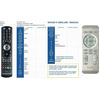Dálkový ovladač General PHILIPS RC503-03 - náhradní dálkový ovladač