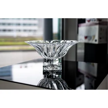 Skleněná mísa na noze, FMF Bohemia, 33 cm